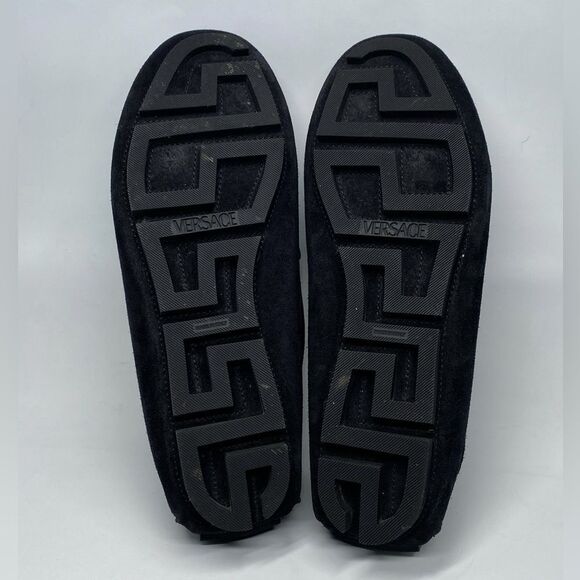 Versace Medusa Suede Leather Driver Loafers size 44/us size 11 - Picture 12 of 13